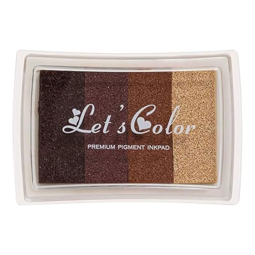 Luckywaqng Basteltinte, auswaschbare DIY-Stempeltinte für, 24 Farben, Fingerabdrucktinte für Scrapbooking, Kartenmalerei, 6er-Set, mehrfarbige Tinte, 3 ml Zeichenbrett Kind (Coffee, One Size) von Luckywaqng