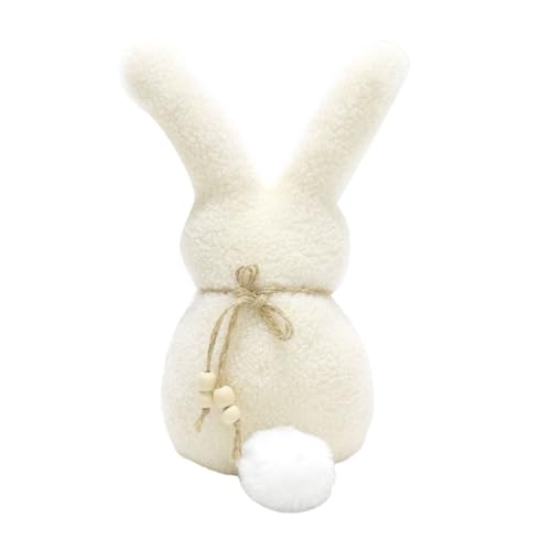 Luckywaqng Beige Plüsch Hause Dekoration Abstrakte Tier Dekoration Warme Bauernhaus Stil Nette Puppe Wohnzimmer Und Schlafzimmer Desktop Dekoration Plüschtier (Beige, One Size) von Luckywaqng