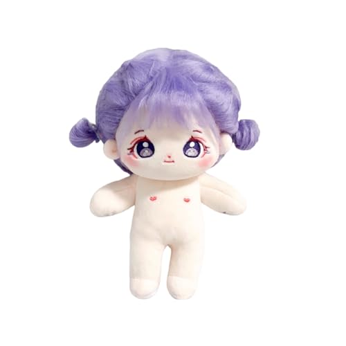 Luckywaqng Cotton Plush Doll 20cm Cute Cotton Doll with Skeleton Anime Plushies Soft Stuffed Dress Up Doll Plush Toys Come with Doll Clothes Puppenhaus Zubehör Garten (D, One Size) von Luckywaqng