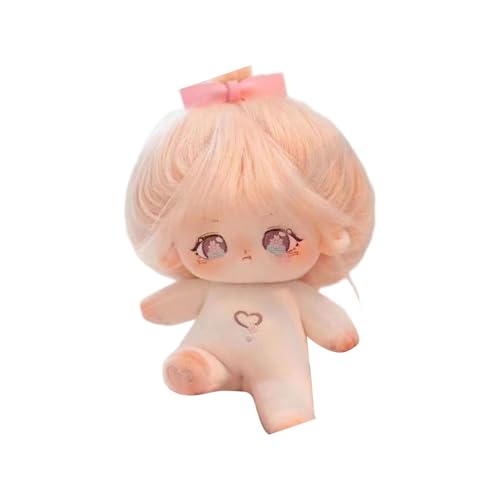 Luckywaqng Cotton Plush Doll 20cm Cute Cotton Doll with Skeleton Anime Plushies Soft Stuffed Dress Up Doll Plush Toys Come with Doll Clothes Puppenhaus Zubehör Garten (E, One Size) von Luckywaqng