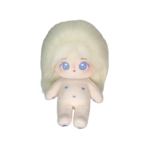 Luckywaqng Cotton Plush Doll 20cm Cute Cotton Doll with Skeleton Anime Plushies Soft Stuffed Dress Up Doll Plush Toys Come with Doll Clothes Puppenhaus Zubehör Garten (F, One Size) von Luckywaqng