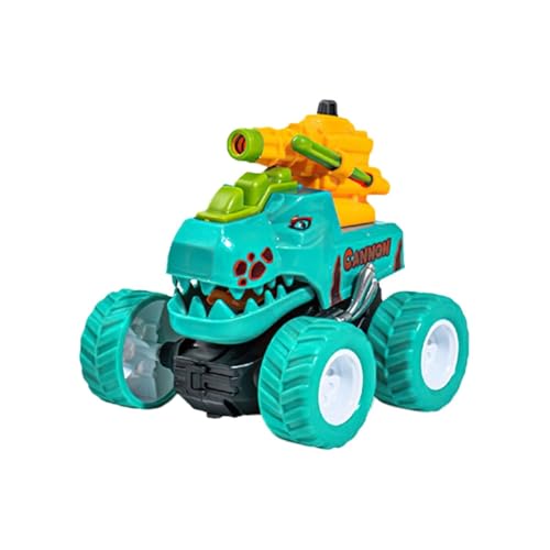 Luckywaqng Dinosaur Pull Back Cars Friction Powered Vehicles Double Side Stunt Dinosaur Car Toy Cars for 1 2 3 Year Old Boys Truck Toys for Toddlers Age 1 3 Compatible with (Sky Blue, One Size) von Luckywaqng