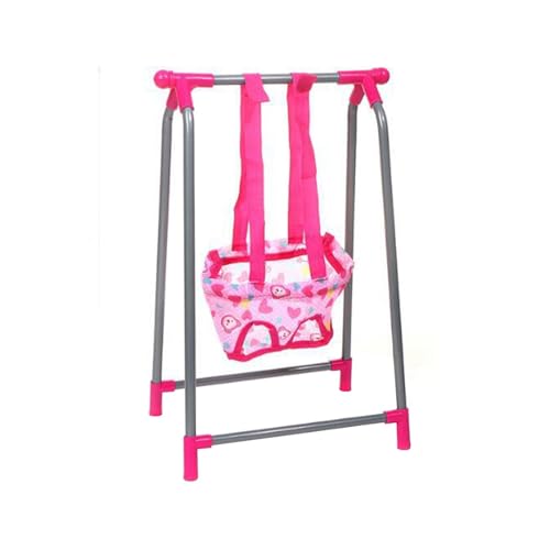 Luckywaqng Doll Toy Accessories Nursery Stroller Dining Chair Rocking Chair Swing for Dolls Foldable & Lightweight Kids Baby Stroller Toy（Not Include Doll） Puppenhaus Zubehör 1/12 (Pink, One Size) von Luckywaqng