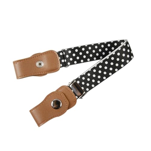 Luckywaqng Elastic Waist Belts for Kids Buckle Adjustable Waistbands for Boys and Girls Perfect for Daily Wear and Puppenbett (Black, One Size) von Luckywaqng