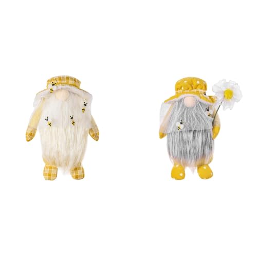 Luckywaqng Festival GNOME Plüsch Dekoration Tomte Schwedisch Tisch Dekoration 15 cm (A*1+B*1, One Size) von Luckywaqng