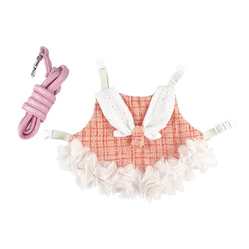 Luckywaqng Frettchengeschirr und Leine Kleidung Kleintierkleidung Frettchen Chihuahua Welpe Hund und Kleintiergeschirr Puppenzubehör Baby (A, M) von Luckywaqng