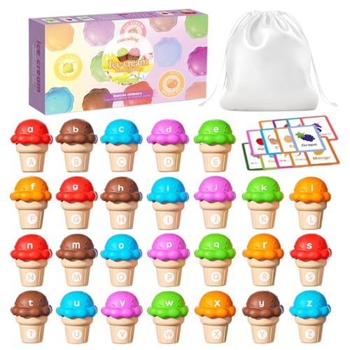 Luckywaqng Ice Learning Toys Counting and Color Sorting Set for Toddlers Montessori Stacking Motor Skills Toys Preschool Learning Education Toys Preschool Learning Toys (B, One Size) von Luckywaqng