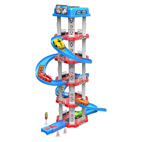 Luckywaqng Kids Car Ramp | Race Car Ramp Track Toy | Ramp Racer Toy Kids Track Toy Car Race Track for Toddler 13 with 2 Toddler Car Ramp Racer Toys Compatible with (Mint Green, One Size) von Luckywaqng