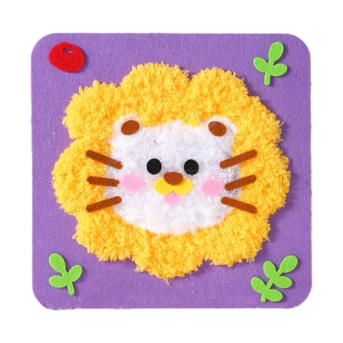 Luckywaqng Kids' Educational Art Toy DIY Craft Kit with Animal Stickers for Preschool and Kindergarten Fun DIY-Handwerk Für Erwachsene (F, One Size) von Luckywaqng