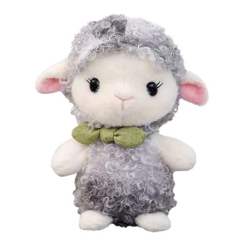 Luckywaqng Lamb Roll Doll Plush Toy Sheep Doll. Good Choice for and Home Decor. Stuffed Animals Lifelike Companionship Puppenhaus Zubehör (Grey, S) von Luckywaqng