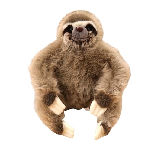 Luckywaqng Lifelike Sloth Plush Toy Adorable Hugging Companion Deutschsprachig (Beige, One Size) von Luckywaqng