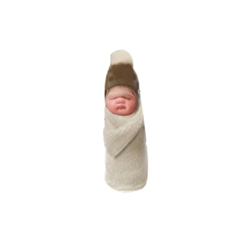 Luckywaqng Miniature 2" Real Newborn Baby Dolls Silicone Full Body for Girl Puppenzubehör Set (White, One Size) von Luckywaqng