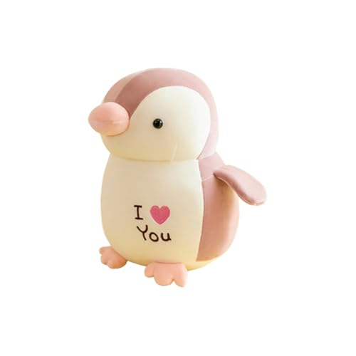 Luckywaqng Penguin Stuffed Animal Valentines Day 9.8in Cute Penguin Plush Doll Toys for Girl Hugging Valentines Day Dolls Puppen (Pink, One Size) von Luckywaqng