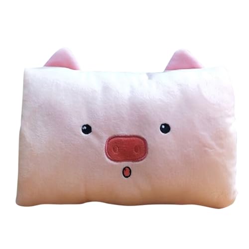 Luckywaqng Saint Kids Pillow Fuzzy Pillow Cases Cute Animal Friends Soft Pillow for Kids Beds and Nap Time Hand Warmer Winter Throw Pillow Plüschfigur (B, S) von Luckywaqng