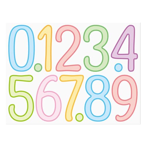 Luckywaqng Schild Gestalten 4 Inch Number Vinyl Label Stickers Self Adhesive Number Decals Large Mailbox Number Signs Number Labels for Car Home Multicolor Felgenrandaufkleber (Rose Gold, One Size) von Luckywaqng