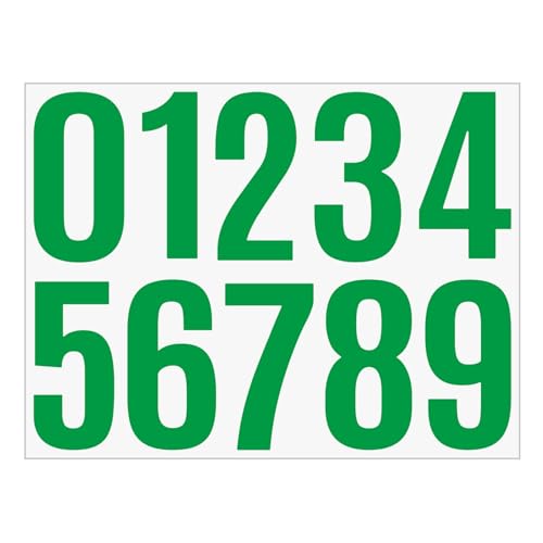 Luckywaqng Schild Gestalten 4 Inch Number Vinyl Label Stickers Self Adhesive Number Decals Large Mailbox Number Signs Number Labels for Car Home Multicolor Felgenrandaufkleber Auto (Green, One Size) von Luckywaqng