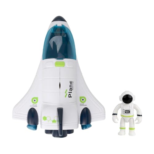 Luckywaqng Spaceship Toys for Kids 35 with Lights and Sound Station Toys City Spaceship Little Rocket Toys for Kids Kleinkindspielzeug (White, One Size) von Luckywaqng