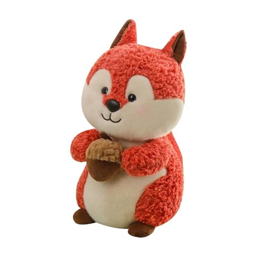 Luckywaqng Squirrel Stuffed Animal Plushies Adorable Squirrel Plush Toy Soft Red Squirre Plush Doll Birthday for Boys and Girls Home Decor Puppenbett Doppelstockbett (Watermelon Red, One Size) von Luckywaqng