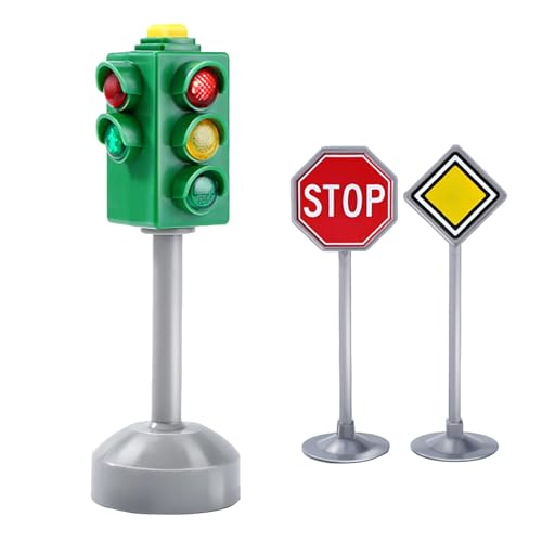 Luckywaqng Traffic Indicator for Children Traffic Light Toy Traffic Signs for Children Semaphoric with Lights and Sounds Model Brake Light Indicator Baby Kleinkindspielzeug (Green, One Size) von Luckywaqng