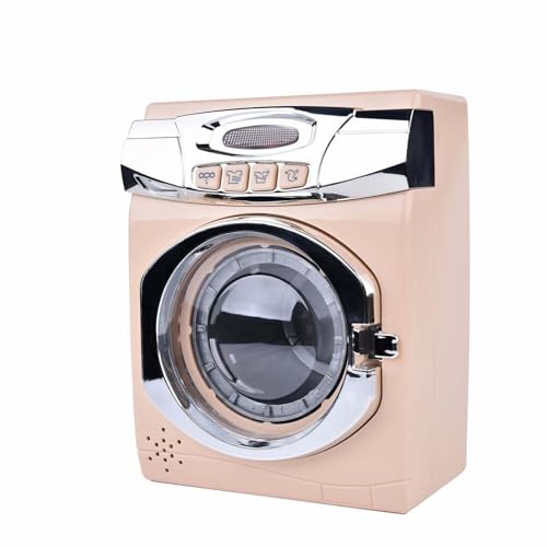Luckywaqng Washing Machine Set Laundry Pretend Play Kit for Children Easy to Store & Carry Ideal for Girls & Boys Lernuhren (Pink, One Size) von Luckywaqng
