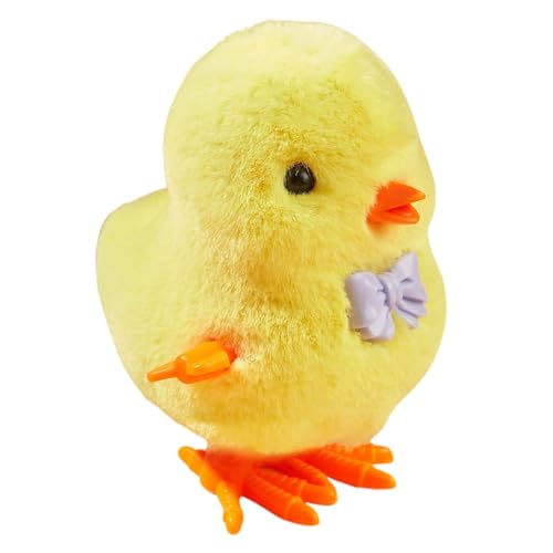Luckywaqng Wind Up Plush Chick Toy Wind Up Kids' Toy Wind Up Chick Wind Up Chicken Clockwork Chick with Belly Muscles. Kuschelweich (Yellow, One Size) von Luckywaqng