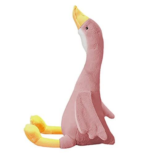 Luckywaqng -weißes mit langem Hals, Tierpuppenspielzeug für Kindergeburtstagsgeschenke Kopfschmuck (Pink, One Size) von Luckywaqng