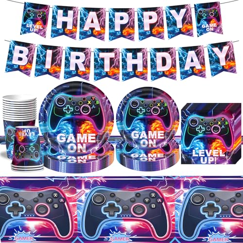 Game Pappteller Kindergeburtstag Deko Junge- Videospiel Geburtstag Geschirr Set Gamer Geburtstagsdeko Gaming Partygeschirr Pappteller Girlande Tischdecke Banner Teller Servietten Party Supplies Deko Game Pappteller Kindergeburtstag Deko Junge- Videospiel Geburtstag Geschirr Set Gamer Geburtstagsdeko Gaming Partygeschirr Pappteller Girlande Tischdecke Banner Teller Servietten Party Supplies Deko von Luclay