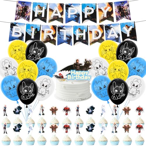 Geburtstag Deco Ballons Kinder- Dragon Luftballons Anime Kindergeburtstag Dekoration Luftballons Party Supplies mit Birthday Banner Tortendeko Geburtstags Party Deko für Junge Mädchen Babypartys Geburtstag Deco Ballons Kinder- Dragon Luftballons Anime Kindergeburtstag Dekoration Luftballons Party Supplies mit Birthday Banner Tortendeko Geburtstags Party Deko für Junge Mädchen Babypartys von Luclay