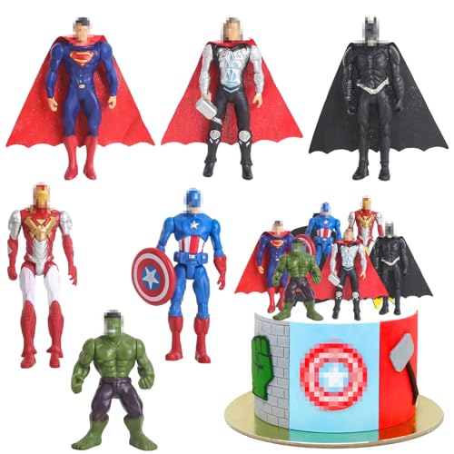 Hero Tortendeko Mini Figuren Set- 6 Stück Avngers Cupcake Torten Party Figur Deko Cake Topper Tortenaufleger Kindergeburtstag Kuchen Birthday Geburtstag Deko für Jungen Kinder Cake Decoration Supplies Hero Tortendeko Mini Figuren Set- 6 Stück Avngers Cupcake Torten Party Figur Deko Cake Topper Tortenaufleger Kindergeburtstag Kuchen Birthday Geburtstag Deko für Jungen Kinder Cake Decoration Supplies von Luclay