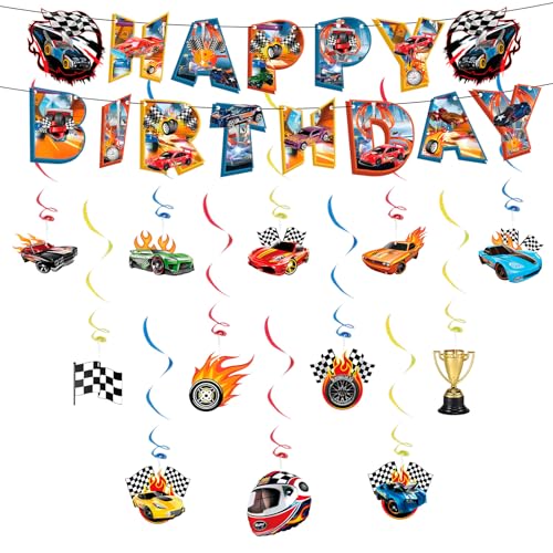 Auto Geburtstagsdeko- Wheels Bunting Girlande Hängende Dekoration-Car Geburtstagsparty Deko Happy Birthday Banner Deko, Rennauto Geburtstag Banner Deko für Racing Thema Kindergeburtstag Party Supplies Auto Geburtstagsdeko- Wheels Bunting Girlande Hängende Dekoration-Car Geburtstagsparty Deko Happy Birthday Banner Deko, Rennauto Geburtstag Banner Deko für Racing Thema Kindergeburtstag Party Supplies von Luclay