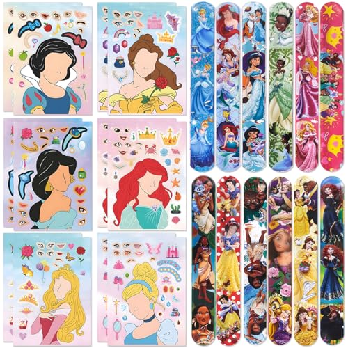 Luclay Princess 24 Stück Pinata Füllung Spielzeug, Schnapparmband Kinder Aufkleber Geschenktüten, Party Mitgebsel Kindergeburtstag Set, Party Geschenke Mitbringsel für Mädchen Jungen Luclay Princess 24 Stück Pinata Füllung Spielzeug, Schnapparmband Kinder Aufkleber Geschenktüten, Party Mitgebsel Kindergeburtstag Set, Party Geschenke Mitbringsel für Mädchen Jungen von Luclay