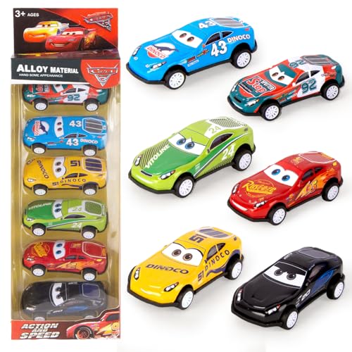 Luclay Spiel zeugauto Autos Set- 6 Stück Spielzeug Metall Kinder Mini Die Cast Modellauto Realistischen Cars Spielzeug Kleine Fahrzeuge Geburtstag Weihnachten Ostern Geschenke Jungen von Luclay