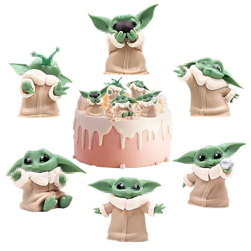 Mini Figuren Set- 6 Pcs Yod Baby Cake Tortenfiguren Geburtstagstorte Dekoration Torte Topper Puppendekoration Cartoons Kuchen Cupcake Figuren für Kinder Party Kuchen Deko Mädchen Junge Mini Figuren Set- 6 Pcs Yod Baby Cake Tortenfiguren Geburtstagstorte Dekoration Torte Topper Puppendekoration Cartoons Kuchen Cupcake Figuren für Kinder Party Kuchen Deko Mädchen Junge von Luclay