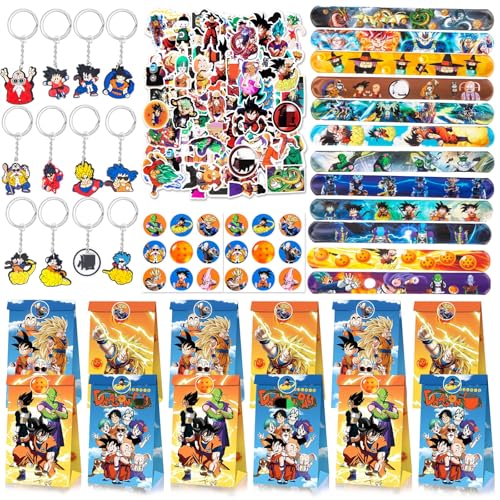 Mitgebsel Kinder Party Geschenke- Animie Party Mitbringsel Kindergeburtstag Set Favor Spielzeug mit Schnapparmband Stickers Abzeichen Geschenktüten Aufkleber Ostergeschenke Füllstoffe für Mädchen Jung von Luclay