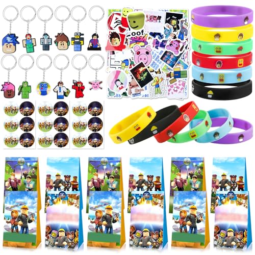 Party Mitgebsel Geschenke Kinder- Spiel Party Mitbringsel Kindergeburtstag Favor Spielzeug mit Schnapparmband Stickers Abzeichen Geschenktüten Aufkleber Ostergeschenke Füllstoffe für Mädchen Jungen Party Mitgebsel Geschenke Kinder- Spiel Party Mitbringsel Kindergeburtstag Favor Spielzeug mit Schnapparmband Stickers Abzeichen Geschenktüten Aufkleber Ostergeschenke Füllstoffe für Mädchen Jungen von Luclay