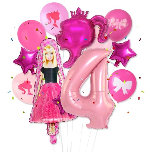 Rosa Geburtstagsdeko 4 Jahre Mädchen Luftballons- Prinzessin Kindergeburtstag Deko Folienballon Happy Birthday Geburtstag Balloon Partyzubehör für Kinder Frauen Cartoon Theme Party Supplies Deko Rosa Geburtstagsdeko 4 Jahre Mädchen Luftballons- Prinzessin Kindergeburtstag Deko Folienballon Happy Birthday Geburtstag Balloon Partyzubehör für Kinder Frauen Cartoon Theme Party Supplies Deko von Luclay