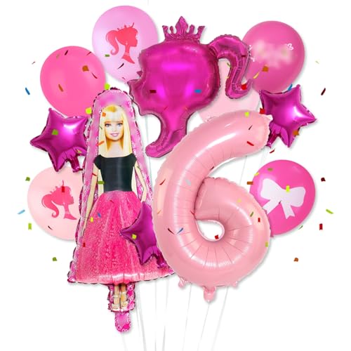 Rosa Geburtstagsdeko 6 Jahre Mädchen Luftballons- Prinzessin Kindergeburtstag Deko Folienballon Happy Birthday Geburtstag Balloon Partyzubehör für Kinder Frauen Cartoon Theme Party Supplies Deko Rosa Geburtstagsdeko 6 Jahre Mädchen Luftballons- Prinzessin Kindergeburtstag Deko Folienballon Happy Birthday Geburtstag Balloon Partyzubehör für Kinder Frauen Cartoon Theme Party Supplies Deko von Luclay