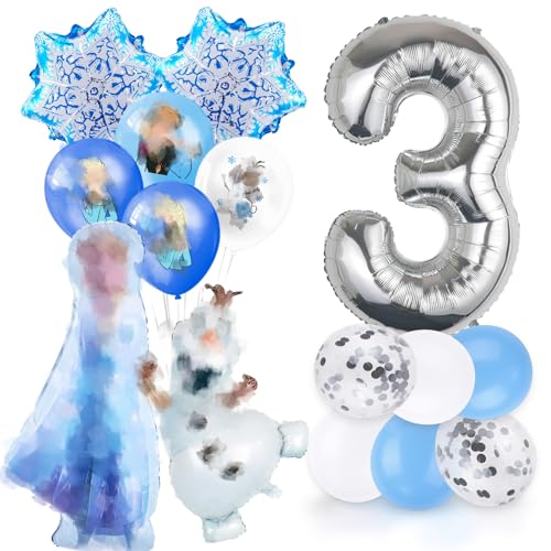 Schneeflocken Luftballons Geburtstag Deko 3 Jahre Mädchen- ELs Prinzessin Geburtstagsdeko 3 Jahr Princess Ballon Deko 3. Geburtstag Happy Birthday Folienballons für Kindergeburtstag Party Ballons Deko Schneeflocken Luftballons Geburtstag Deko 3 Jahre Mädchen- ELs Prinzessin Geburtstagsdeko 3 Jahr Princess Ballon Deko 3. Geburtstag Happy Birthday Folienballons für Kindergeburtstag Party Ballons Deko von Luclay