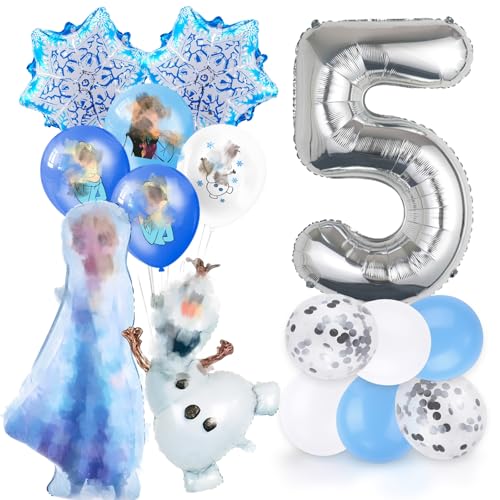 Schneeflocken Luftballons Geburtstag Deko 5 Jahre Mädchen- ELs Prinzessin Geburtstagsdeko 5 Jahr Princess Ballon Deko 5. Geburtstag Happy Birthday Folienballons für Kindergeburtstag Party Ballons Deko Schneeflocken Luftballons Geburtstag Deko 5 Jahre Mädchen- ELs Prinzessin Geburtstagsdeko 5 Jahr Princess Ballon Deko 5. Geburtstag Happy Birthday Folienballons für Kindergeburtstag Party Ballons Deko von Luclay