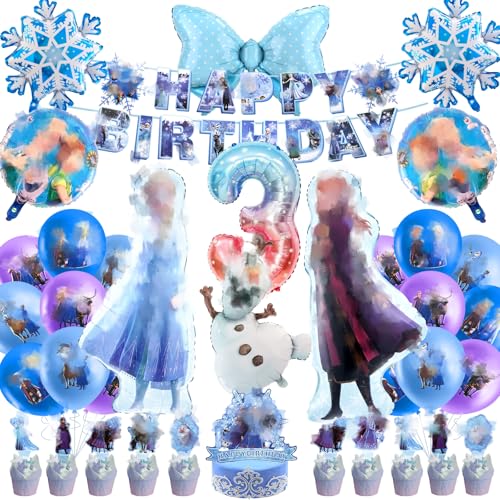 Schneeflocken Luftballons Geburtstag Deko Mädchen 3 Jahr- 43Pcs Geburtstagsdeko Ballon Geburtstag Prinzessin Kindergeburtstag Folienballons Girlande Birthday Banner Tortendeko Party Supplies Deko Schneeflocken Luftballons Geburtstag Deko Mädchen 3 Jahr- 43Pcs Geburtstagsdeko Ballon Geburtstag Prinzessin Kindergeburtstag Folienballons Girlande Birthday Banner Tortendeko Party Supplies Deko von Luclay