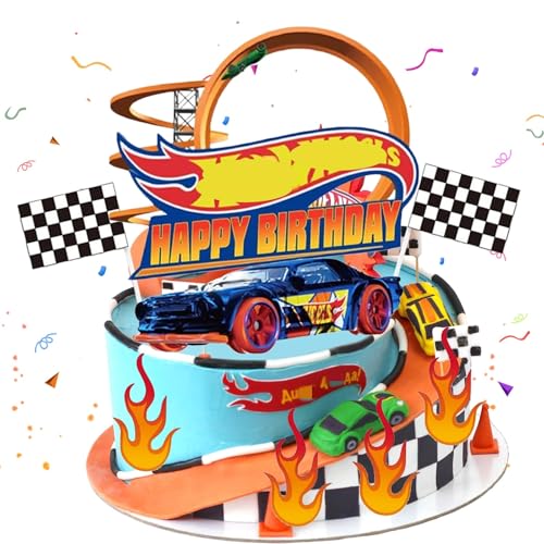 Torte ndeko Jungen Car- Hot Whels Kuchen Deko Kindergeburtstag Rennwagen Tortendeko Auto Sportwagen Cake Topper Set Happy Birthday Cupcake Topper für Kinder Geburtstag Party Kuchen Dekoration Supplies Torte ndeko Jungen Car- Hot Whels Kuchen Deko Kindergeburtstag Rennwagen Tortendeko Auto Sportwagen Cake Topper Set Happy Birthday Cupcake Topper für Kinder Geburtstag Party Kuchen Dekoration Supplies von Luclay