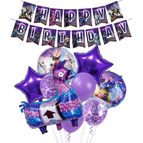 cjyx2 Luftballon Geburtstag Deko Jungen Fort- Nit Geburtstagsdeko Videospiel Ballon Kindergeburtstag Deko Gaming Girlande Tortendeko Gamer Folienballons Happy Birthday Banner für Party Supplies Deko cjyx2 Luftballon Geburtstag Deko Jungen Fort- Nit Geburtstagsdeko Videospiel Ballon Kindergeburtstag Deko Gaming Girlande Tortendeko Gamer Folienballons Happy Birthday Banner für Party Supplies Deko von Luclay