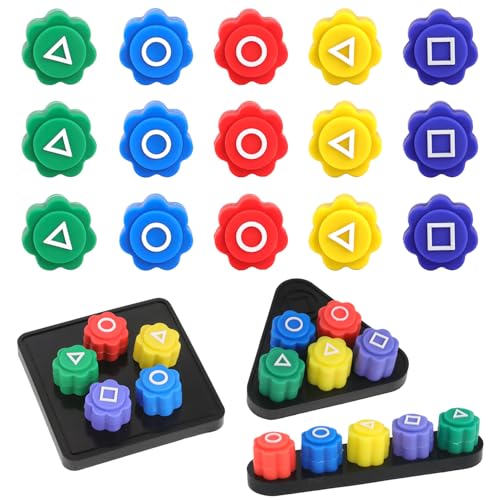 Lucywey Gonggi Steine Set mit 5 Glatten Steinen & Schwarzer Tragetasche (Dreieck/Quadrat/Rechteck) – Großes Traditionelles Koreanisches Wurfspiel für Kinder & Erwachsene von Lucywey
