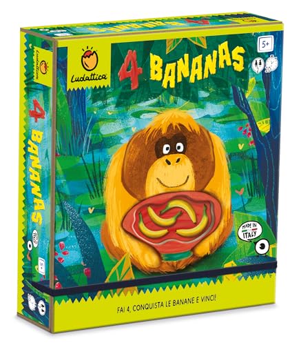 Ludattica | 4 Bananas | Stärke 4 + Puzzle | Kinderspiel 5+ | Spiel für die ganze Familie | Made in Italy von Ludattica