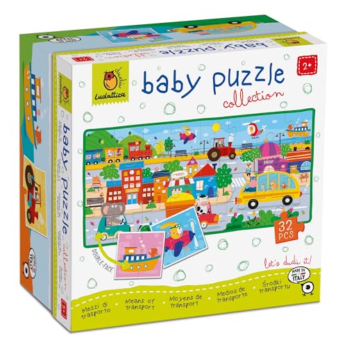 Ludattica | Baby Puzzle Transportmittel | doppelseitiges Puzzle für Kinder 2+ | Lernspiel | Kinderpuzzle | Zwei Spiele in einem | Made in Italy Ludattica | Baby Puzzle Transportmittel | doppelseitiges Puzzle für Kinder 2+ | Lernspiel | Kinderpuzzle | Zwei Spiele in einem | Made in Italy von Ludattica