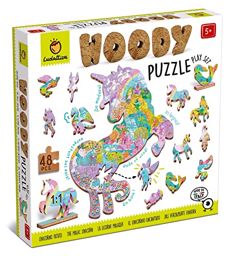 Ludattica Puzzles: Woody Puzzel Umfeld Fantastisch 25 x 35 cm, 48 Teile, 12 Figuren, aus Holz, 5+ Ludattica Puzzles: Woody Puzzel Umfeld Fantastisch 25 x 35 cm, 48 Teile, 12 Figuren, aus Holz, 5+ von Ludattica