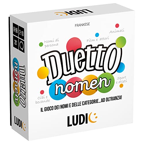 Ludic Duetto Nomen It55423 Super süchtig Worte Herausforderung It55423 Gesellschaftsspiel für die Familie für 2-6 Spieler, Made in Italy von Headu