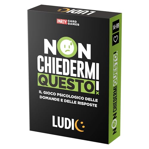 Ludic Fragen Sie Mich Nicht darüber! Das psychologische Spiel der Fragen und Antworten IT58868 Gesellschaftsspiel Reiseformat für 2-8 Spieler von Ludic