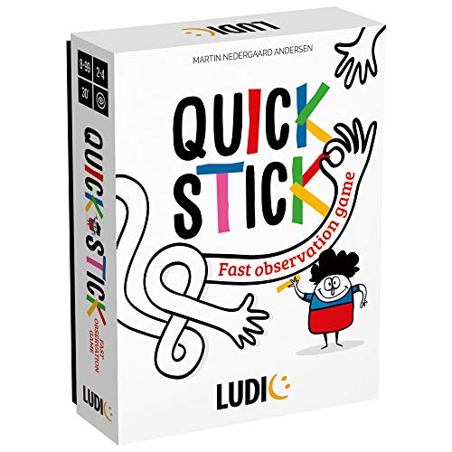 Ludic Quick Stick Spiel Beobachtung und Geschwindigkeit Mu27620 Gesellschaftsspiel für die Familie für 2-4 Spieler Made in Italy von Ludic