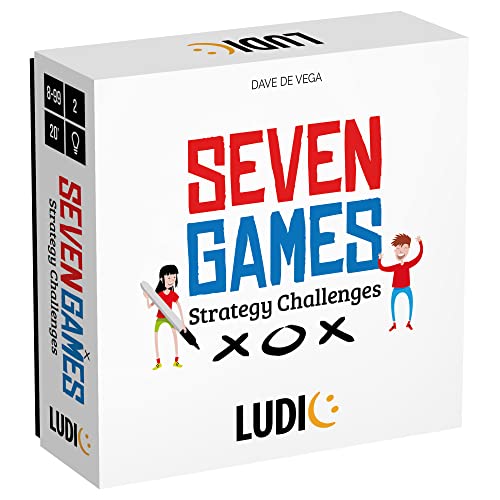 Ludic Seven Games Strategiespiele Mu25916 Gesellschaftsspiel für die Familie für 2 Spieler, Made in Italy von Ludic